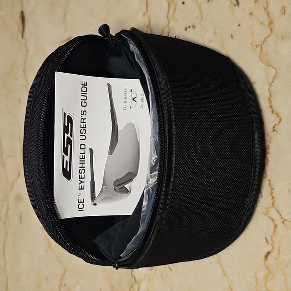 ESS Ballistic ICE 2X Eyeshield Kit Black w/Clear & Smoke Gray Lenses Military - Picture 4 of 5